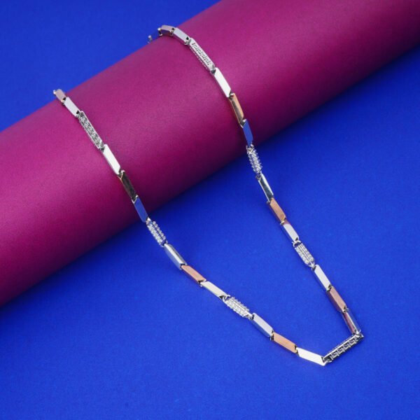 Bold silver chain for men