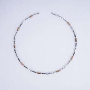 Dual-tone silver chain for men