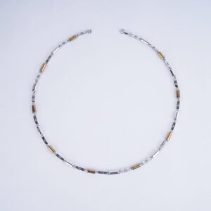 Dual-tone silver chain for men