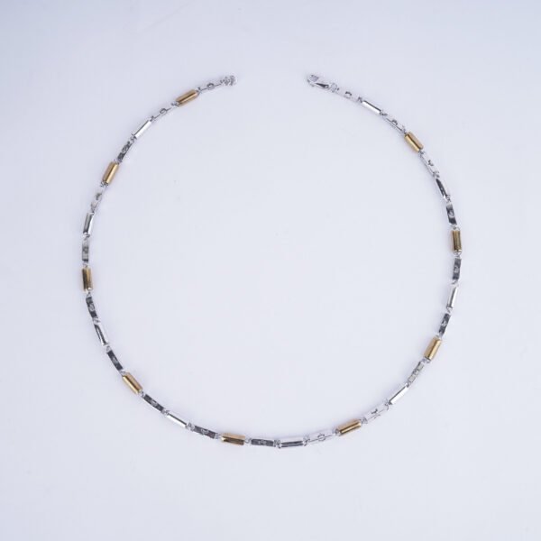 Dual-tone silver chain for men