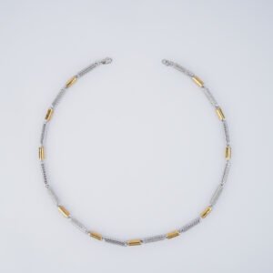 Dual-tone silver link chain