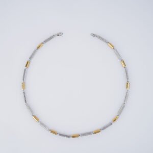 Dual-tone silver link chain