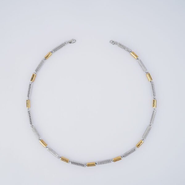 Dual-tone silver link chain