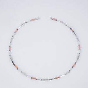 Duo-tone silver chain for men