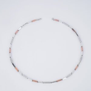 Duo-tone silver chain for men