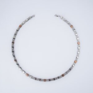 Oxidized silver chain for men