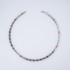 Oxidized silver chain for men