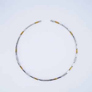 Silver dual-tone chain for men
