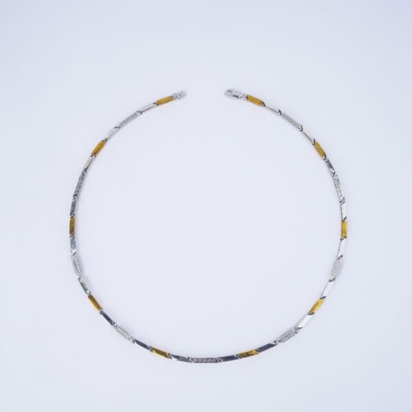 Silver dual-tone chain for men
