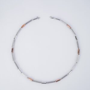 Silver mesh chain for men
