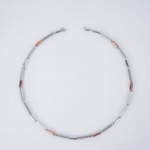 Silver mesh chain for men