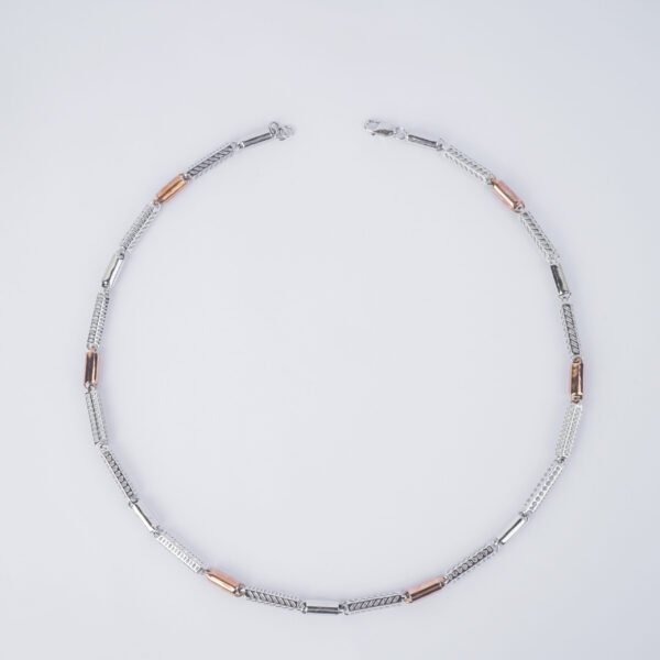 Silver mesh chain for men