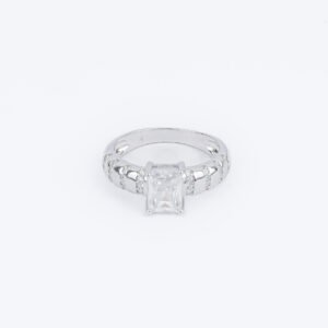 Elegant Glow Silver Promise Ring