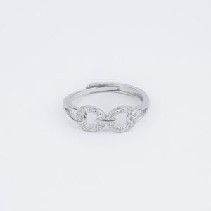 Linked in Love Silver Chain Ring