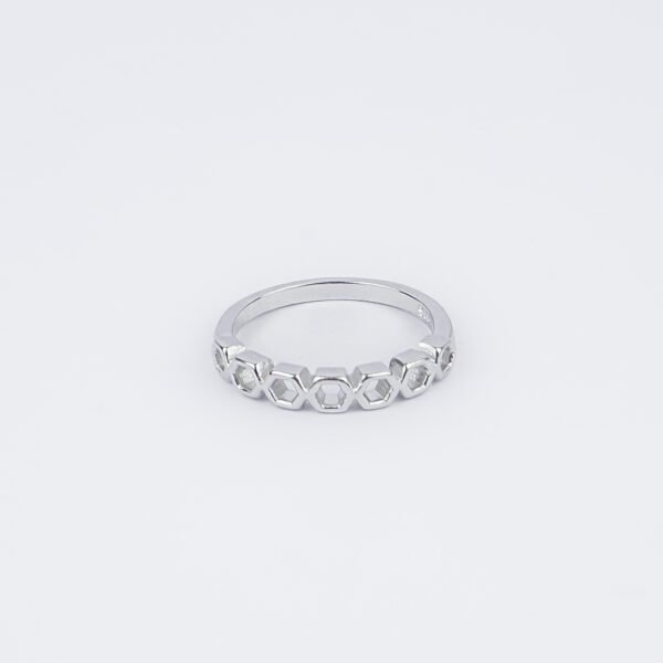 Celestial Hex Shine Silver Ring