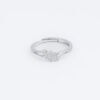 Floral Diamond Silver Ring