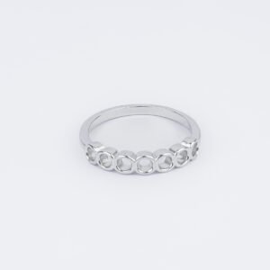 Minimal Silver Bubble Ring For Her