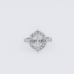 Celestial Oval Silver Halo Ring