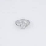 Twilight Curve Solitaire Silver Ring