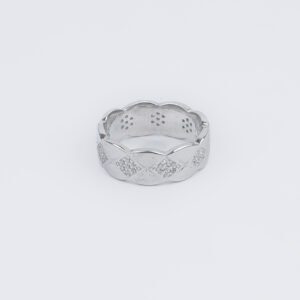 Seren Wave Textured Silver Ring