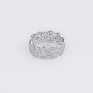 Florise Diamond Silver Mesh Ring