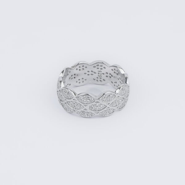 Florise Diamond Silver Mesh Ring