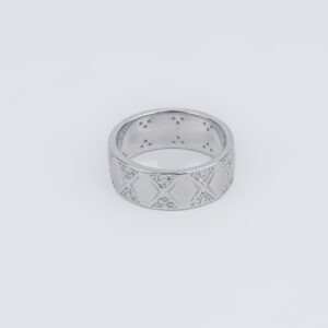 Xyla Frost Pattern Silver Ring