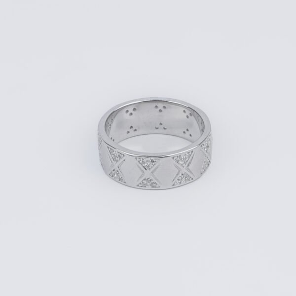 Xyla Frost Pattern Silver Ring