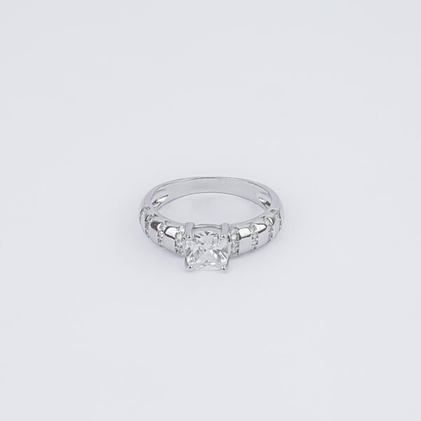 Aria Cushion Cut Silver Ring For Her