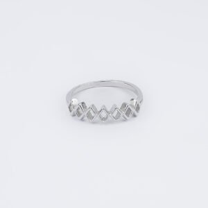 Nova Geo Pattern Silver Ring
