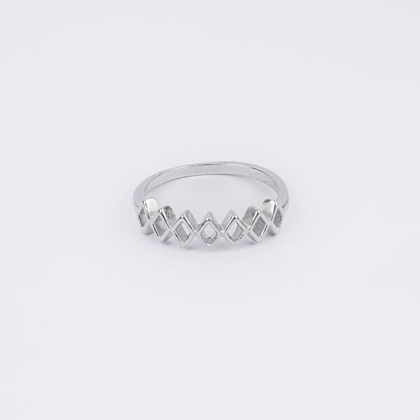 Nova Geo Pattern Silver Ring