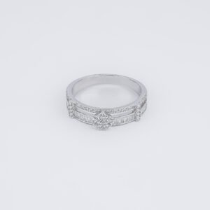 Aurora Dazzle Dual-Band Silver Ring