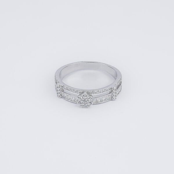 Aurora Dazzle Dual-Band Silver Ring
