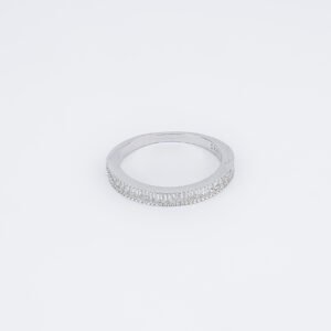 Aris Sleek Sparkle Silver Ring For Her